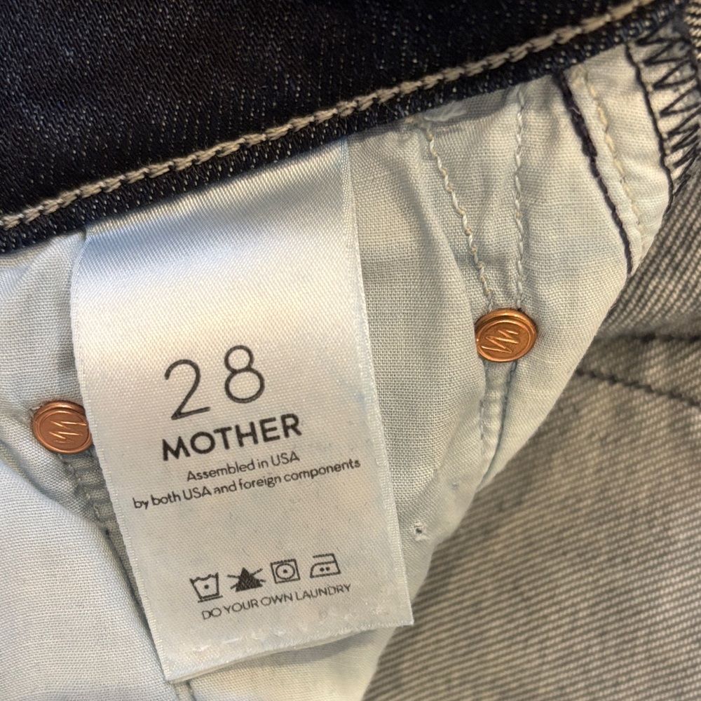 MOTHER Dark Blue Flare Jeans - Picture 3 of 4